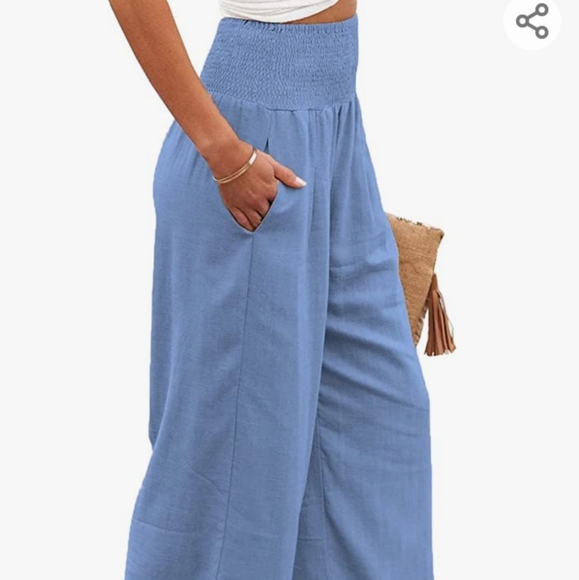 Xi Lnaraz Chambray wide leg trouser, XL - Picture 2 of 2